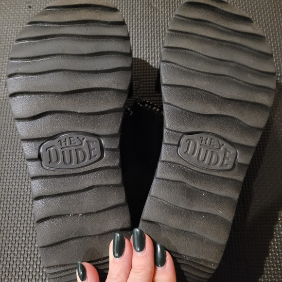 *3/$25* Women's Hey Dude Black Platform Sandals, Size 7 - Picture 4 of 4